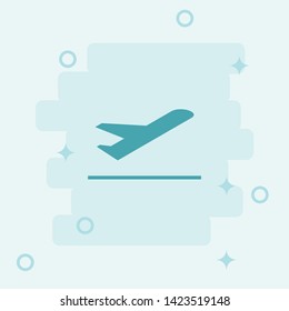 Airplane Icon. Simple icon, blue colored icon illustration.