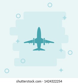 Airplane Icon. Simple icon, blue colored icon illustration. 