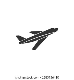Airplane icon in simple design. Vector illustration