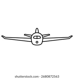 airplane icon, simple flat style, vector illustration, symbol, design logo template pictogram, for ui or ux isolated on white for mobile app, editable