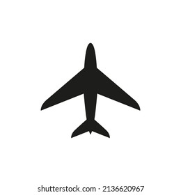 Airplane icon. Simple flat vector illustration on a white background.