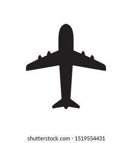 Airplane icon simple sign. Airplane icon flat vector illustration for graphic and web design. 