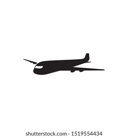 Airplane icon simple sign. Airplane icon flat vector illustration for graphic and web design. 