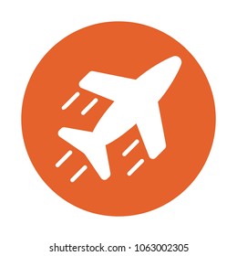 airplane Icon. Simple sign. For using in the web, app