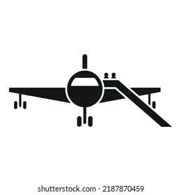 Airplane icon simple vector. Airline passenger. Air seat