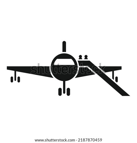 Airplane icon simple vector. Airline passenger. Air seat