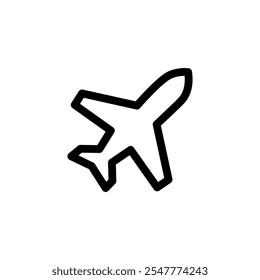 Airplane icon, simple vector design