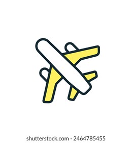 Icono de avión. Simple Ilustración vectorial.