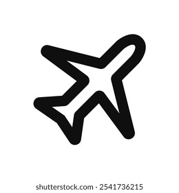 airplane icon. Simple vector sign