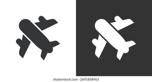 Airplane Icon. Solid glyph series icon