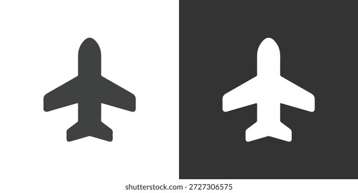 Icono de avión. Icono de la serie de glifos sólidos