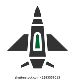 airplane icon solid grey green colour military illustration vector army element and symbol perfect. Icon sign from modern collection for web.