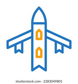 airplane icon solid style gradient purple pink colour military illustration vector army element and symbol perfect. Icon sign from modern collection for web.