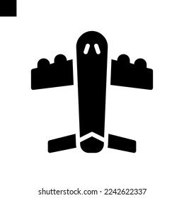 airplane icon solid style vector