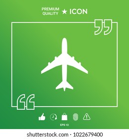 Airplane icon symbol