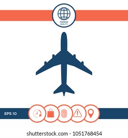 Airplane icon symbol