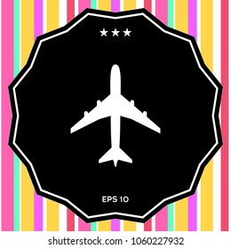 Airplane icon symbol