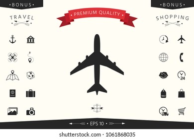 Airplane icon symbol