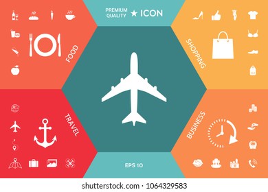 Airplane icon symbol