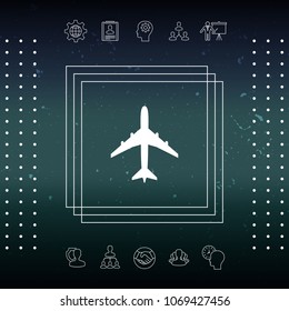Airplane icon symbol