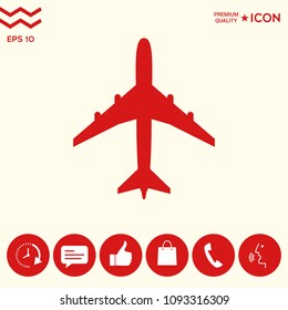 Airplane icon symbol
