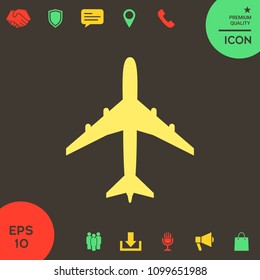 Airplane icon symbol