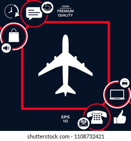 Airplane icon symbol
