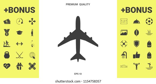 Airplane icon symbol