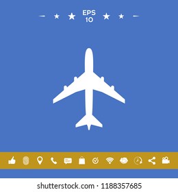 Airplane icon symbol