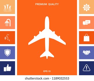 Airplane icon symbol