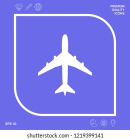 Airplane icon symbol. Graphic elements for your design