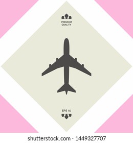 Airplane icon symbol. Graphic elements for your design