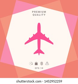 Airplane icon symbol. Graphic elements for your design