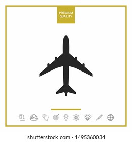 Airplane icon symbol. Graphic elements for your design