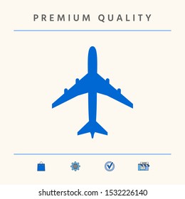 Airplane icon symbol. Graphic elements for your design