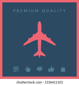 Airplane icon symbol. Graphic elements for your design