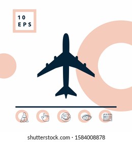Airplane icon symbol. Graphic elements for your design