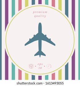 Airplane icon symbol. Graphic elements for your design