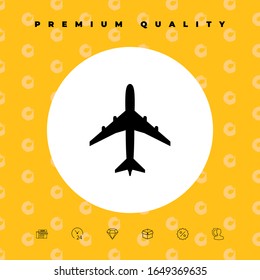 Airplane icon symbol. Graphic elements for your design