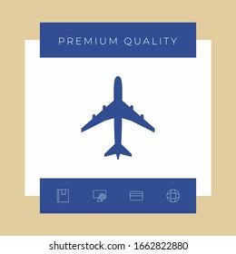 Airplane icon symbol. Graphic elements for your design