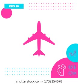 Flugzeugsymbol. Grafische Elemente für Ihr Design