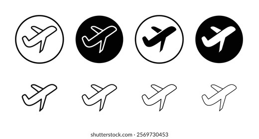 Airplane icon Symbol mark in filled style