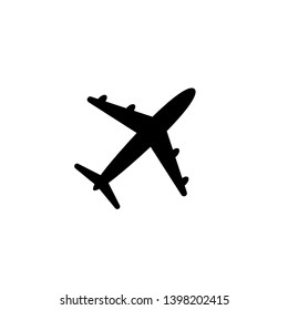 Airplane icon symbol on white background