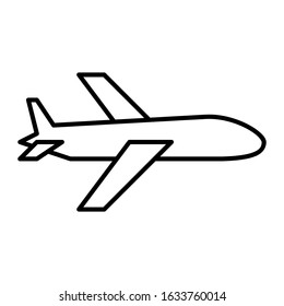 Airplane Icon Symbol Outline Style Stock Vector (Royalty Free ...