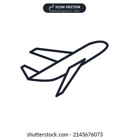 airplane icon symbol template for graphic and web design collection logo vector illustration