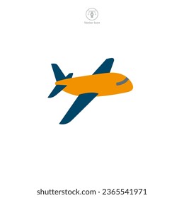Airplane icon symbol vector illustration isolated on white background
