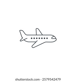 Airplane icon symbol vector illustration isolated on white background
