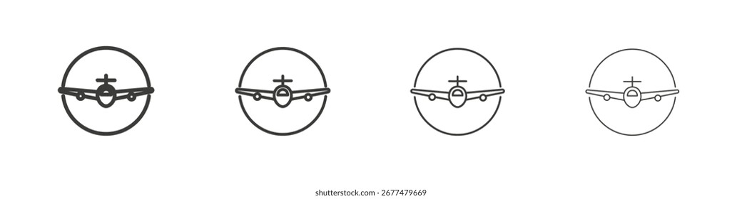 Airplane icon symbol. Vector isolated illustration.
