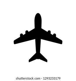 airplane icon symbol vector. on white background