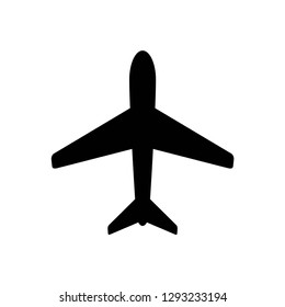 airplane icon symbol vector. on white background